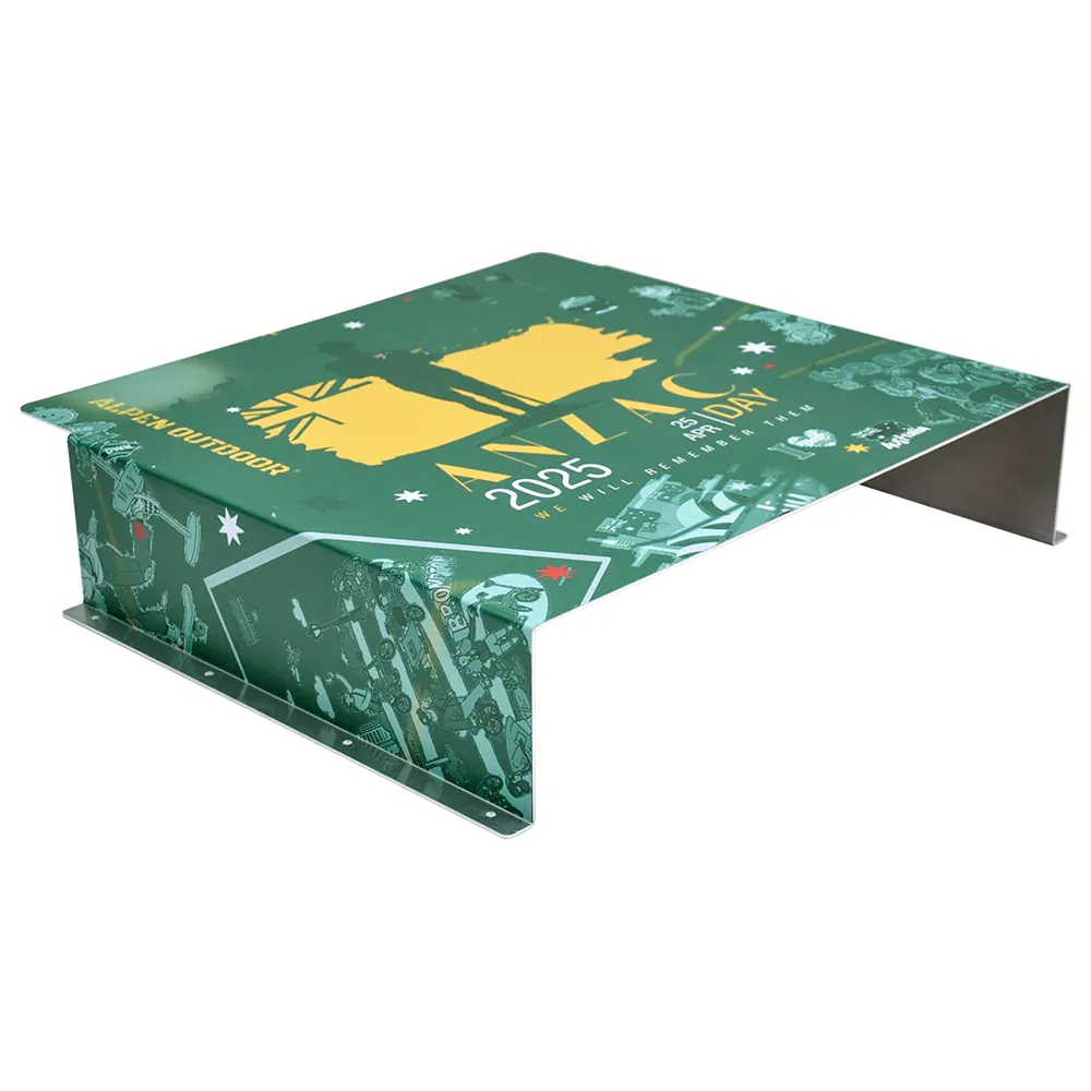 Alpen Outdoor Diesel Tank Cover Silver Gas Tank Bracket 2mm Thick Aluminium Tank Mounting Holder Fit for 10L/15L Tank for Caravan Trailer Toolbox Left Right ANZAC Green - Image 1