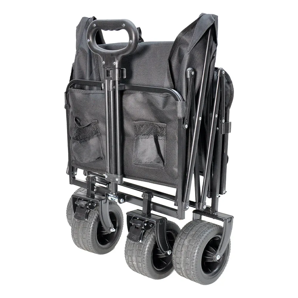 Foldable Camping Wagon 150L Portable Hand Trolley with All-Terrain Wheels and Tailgate For Outdoor Picnic Shopping Sports Max Load 200Kg Utility Cart - Image 6