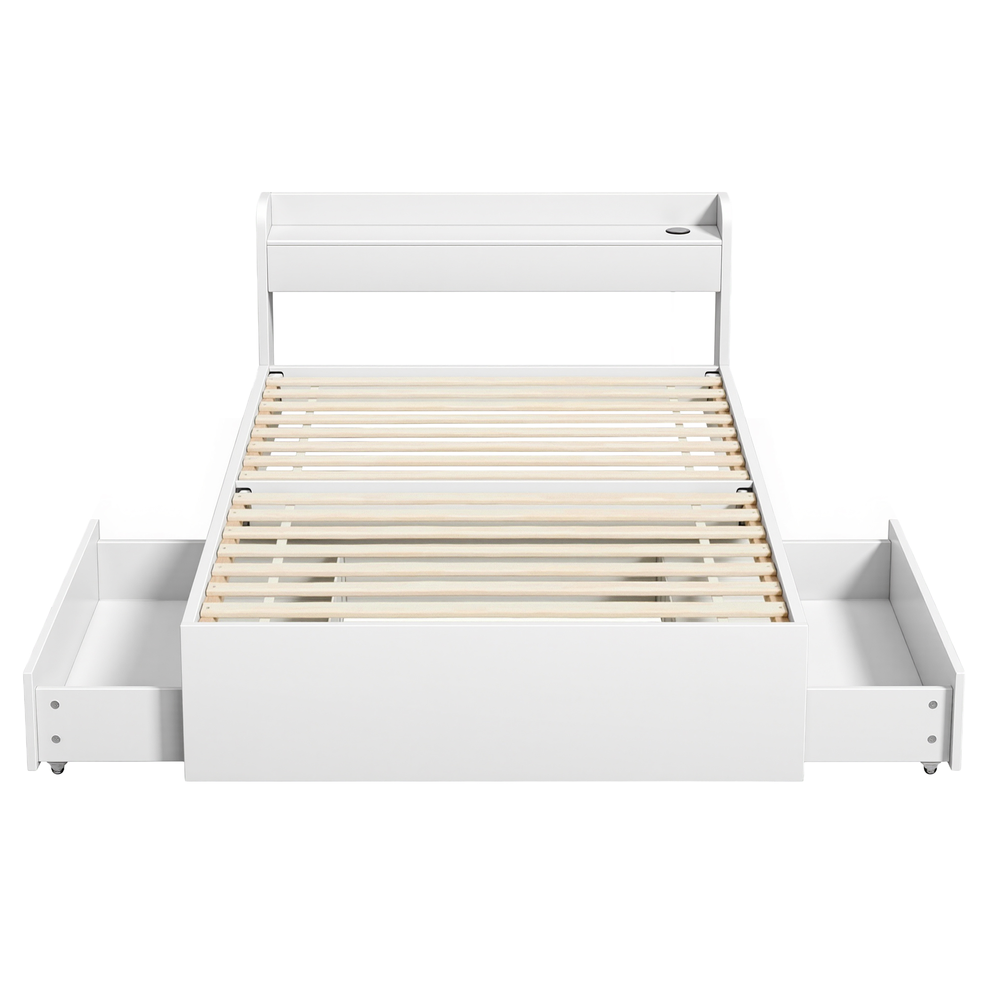 Artiss Bed Frame King Single Size with Charging Ports and 2 Drawers AURA - Image 3