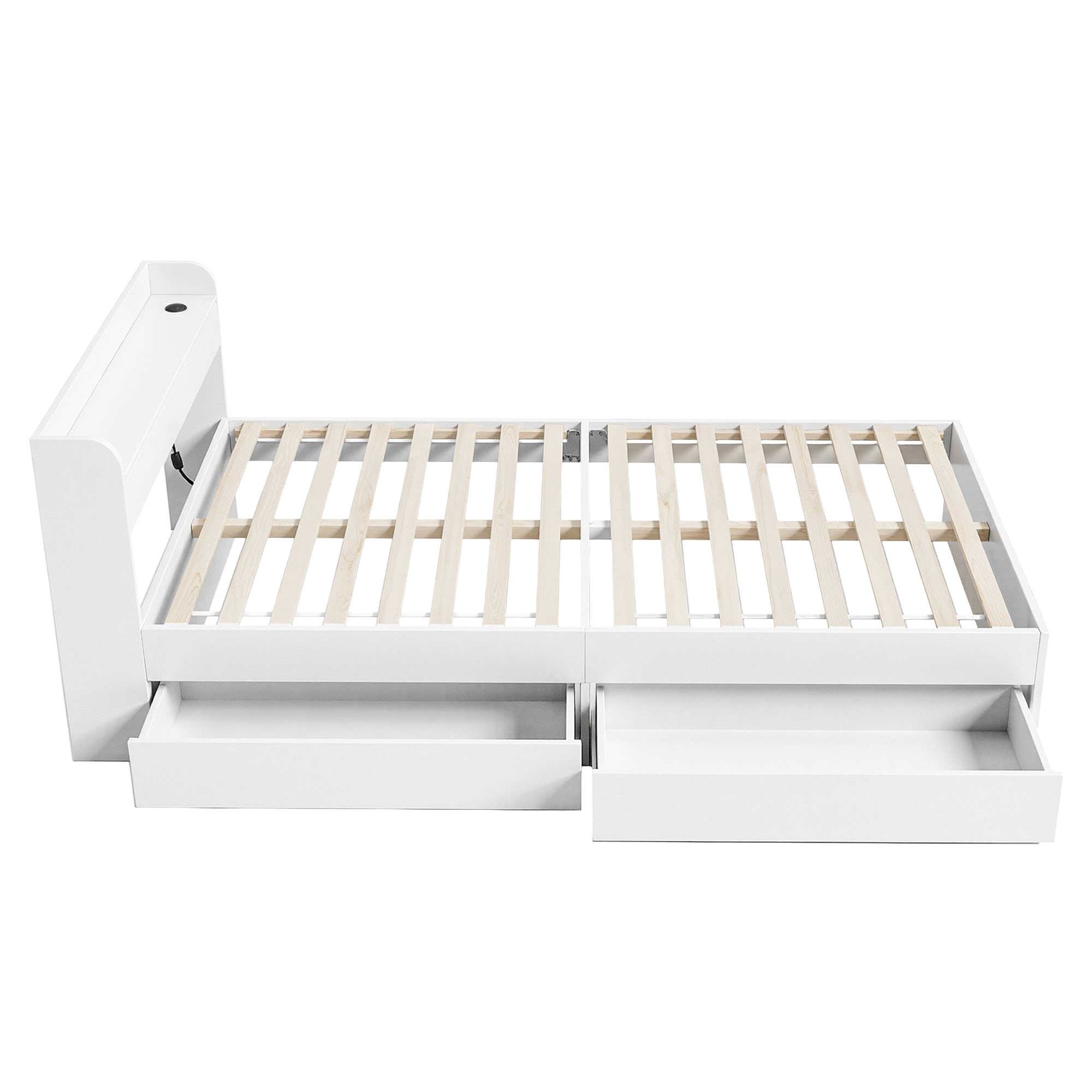 Artiss Bed Frame King Single Size with Charging Ports and 2 Drawers AURA - Image 4