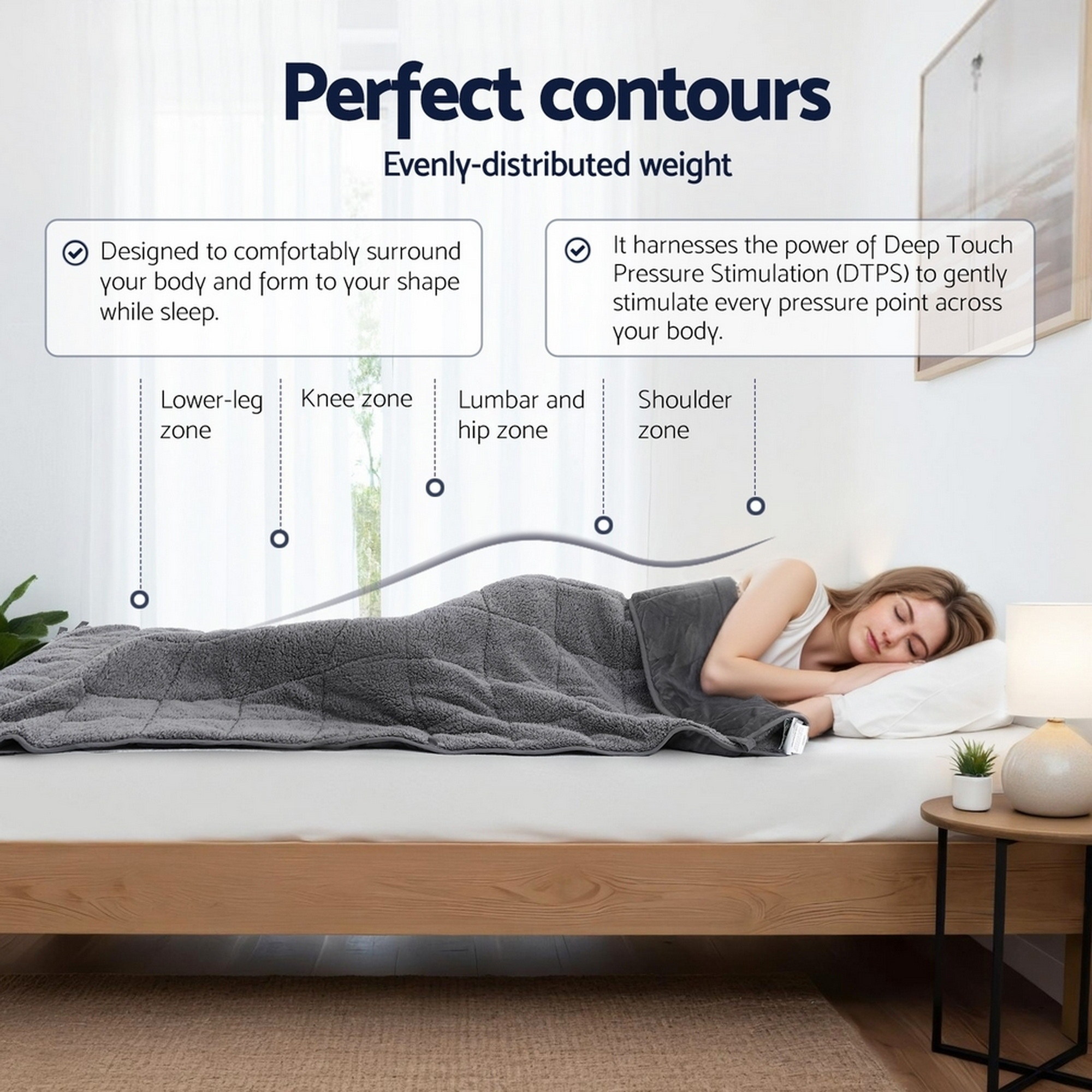 Giselle Bedding Weighted Blanket Fleece Sherpa Heavy Blanket 4.5KG - Image 7