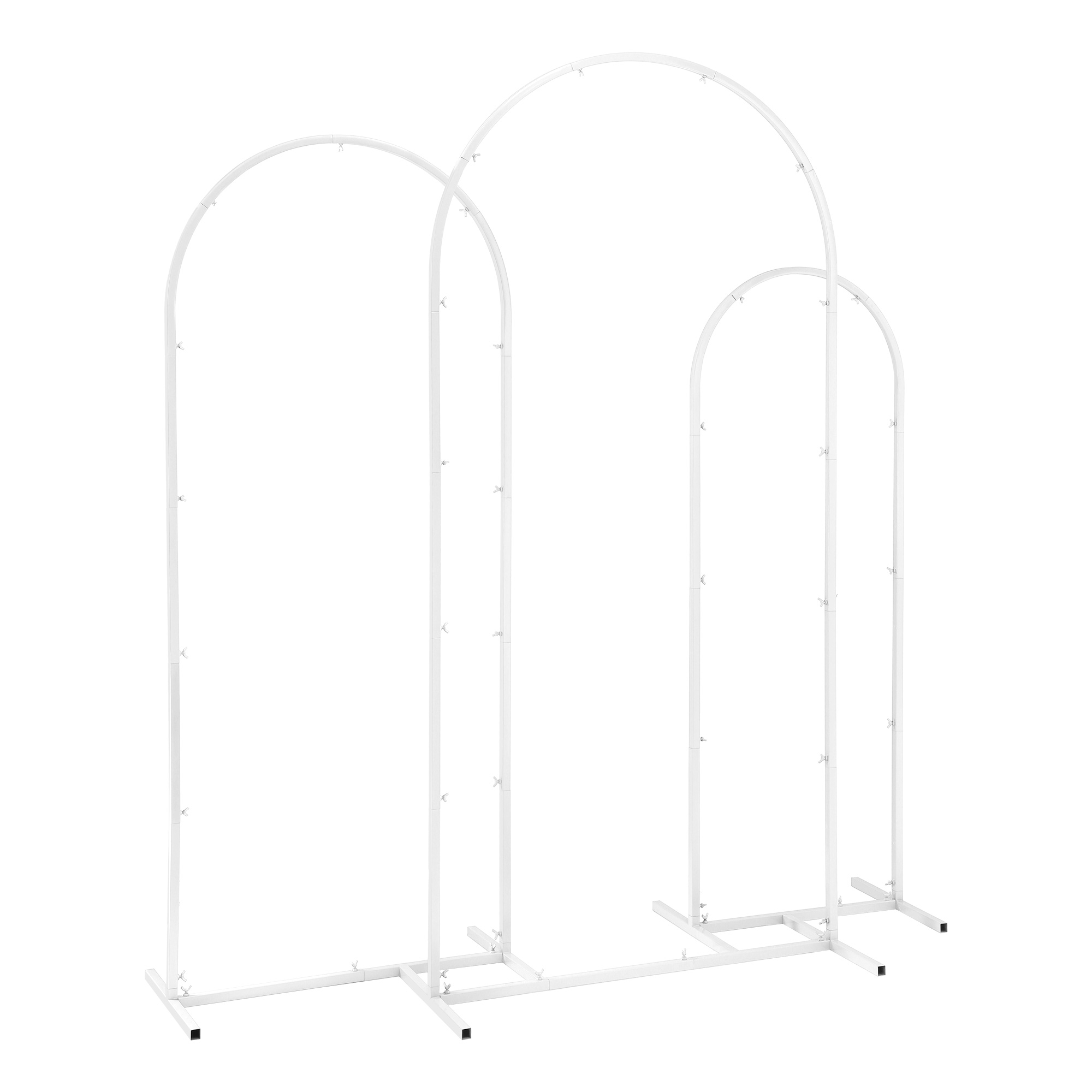 Wedding Arch Backdrop Stand Set of 3 Metal Wedding Arched Frame White, Easy to Assemble, Stable Balloon Arch Standfor Wedding, Baby Shower, Party Decoration - Image 3