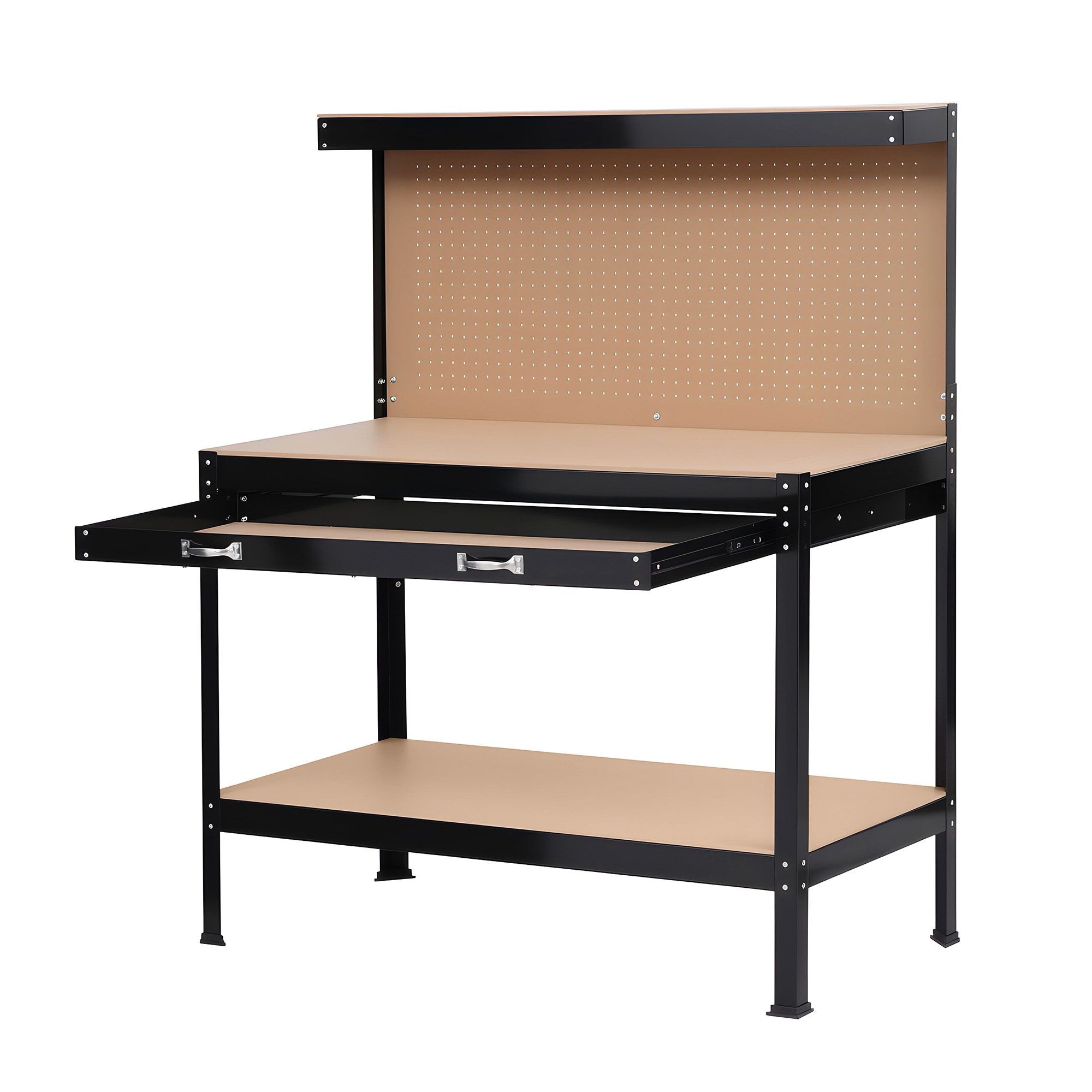Giantz Workbench with Pegboard and Ultra-Wide 120cm Work Table for Garage DIY, 20 Hooks - Image 2