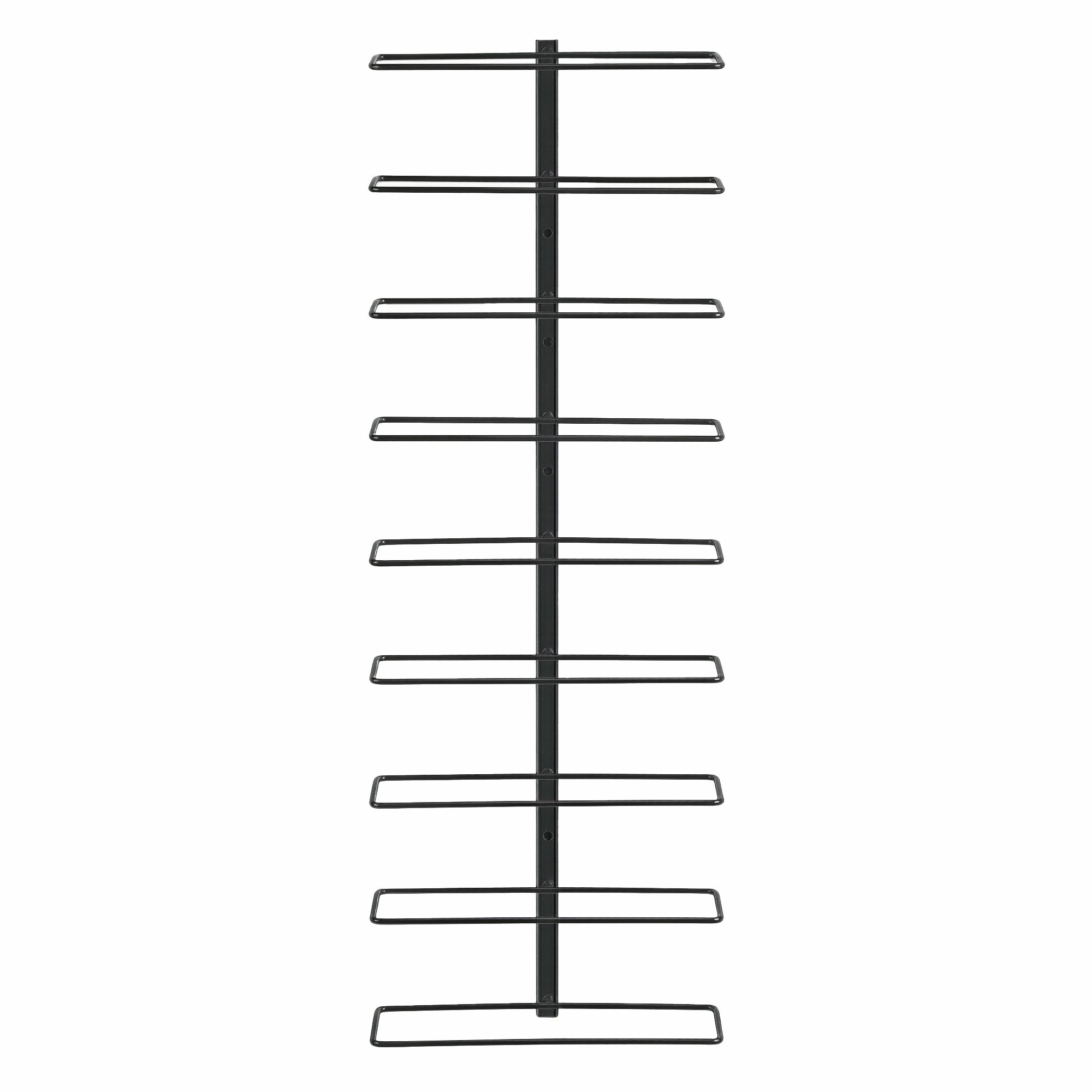Artiss Wall Mounted Wine Rack 9 Bottles Display Storage Organizer Metal Black - Image 5
