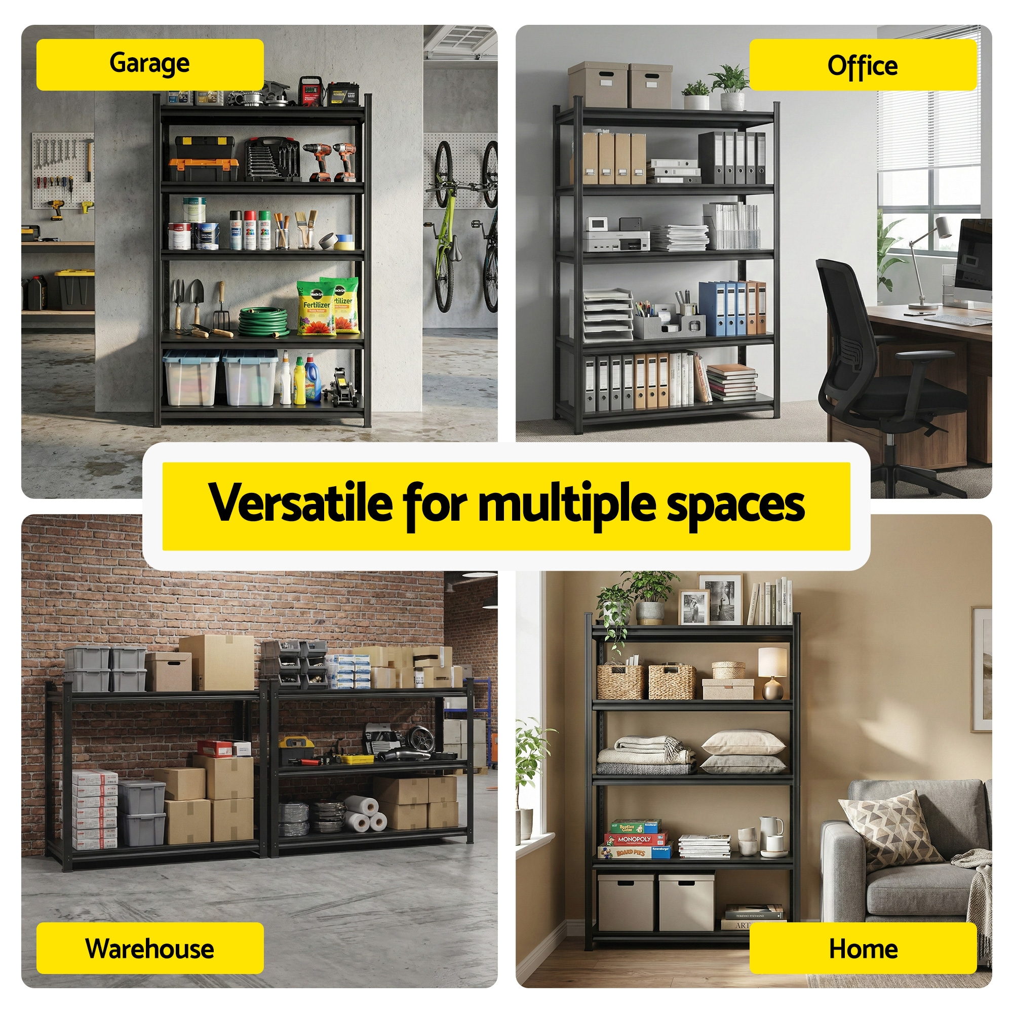 Giantz Garage Shelving 1.8X1.2m Warehouse Rack Storage Shelves Workshop Racks Steel - Image 7