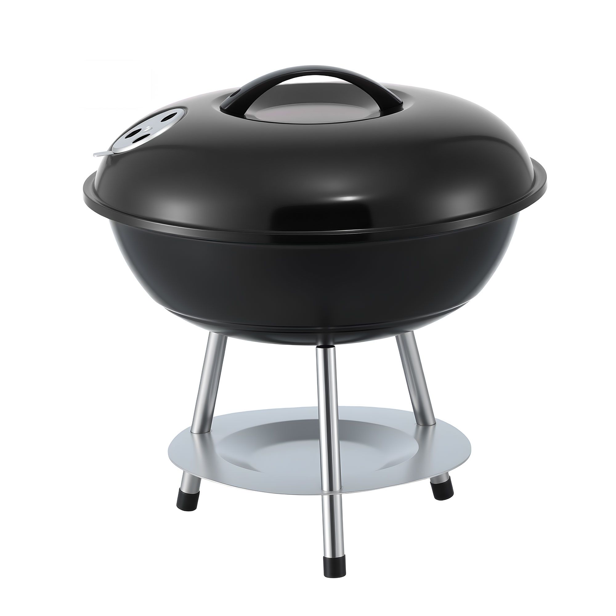 Grillz Charcoal BBQ Grill Portable with Lid for Camping Outdoor - Image 3