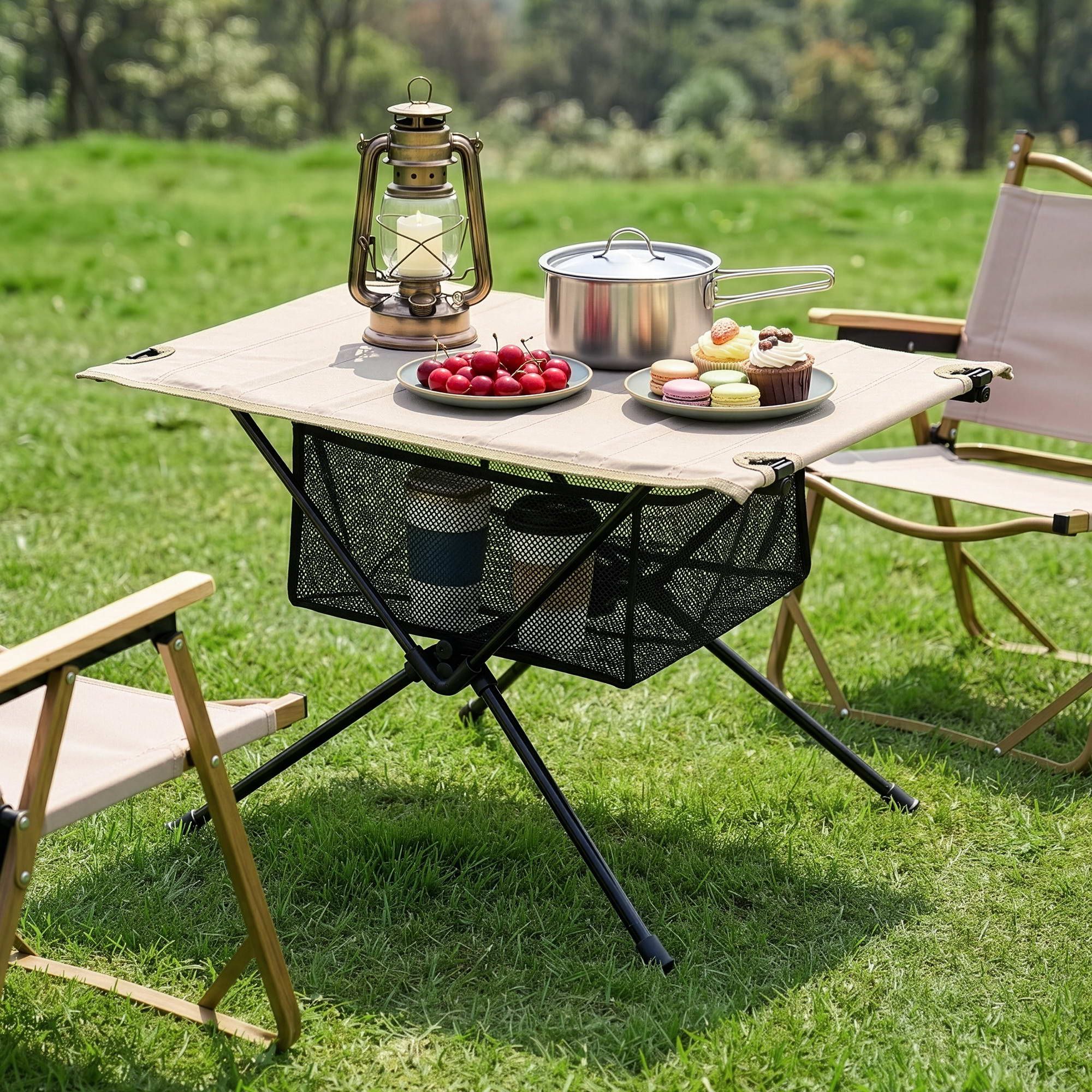 Weisshorn Folding Camping Table Portable Picnic Desk Camp Furniture - Image 1