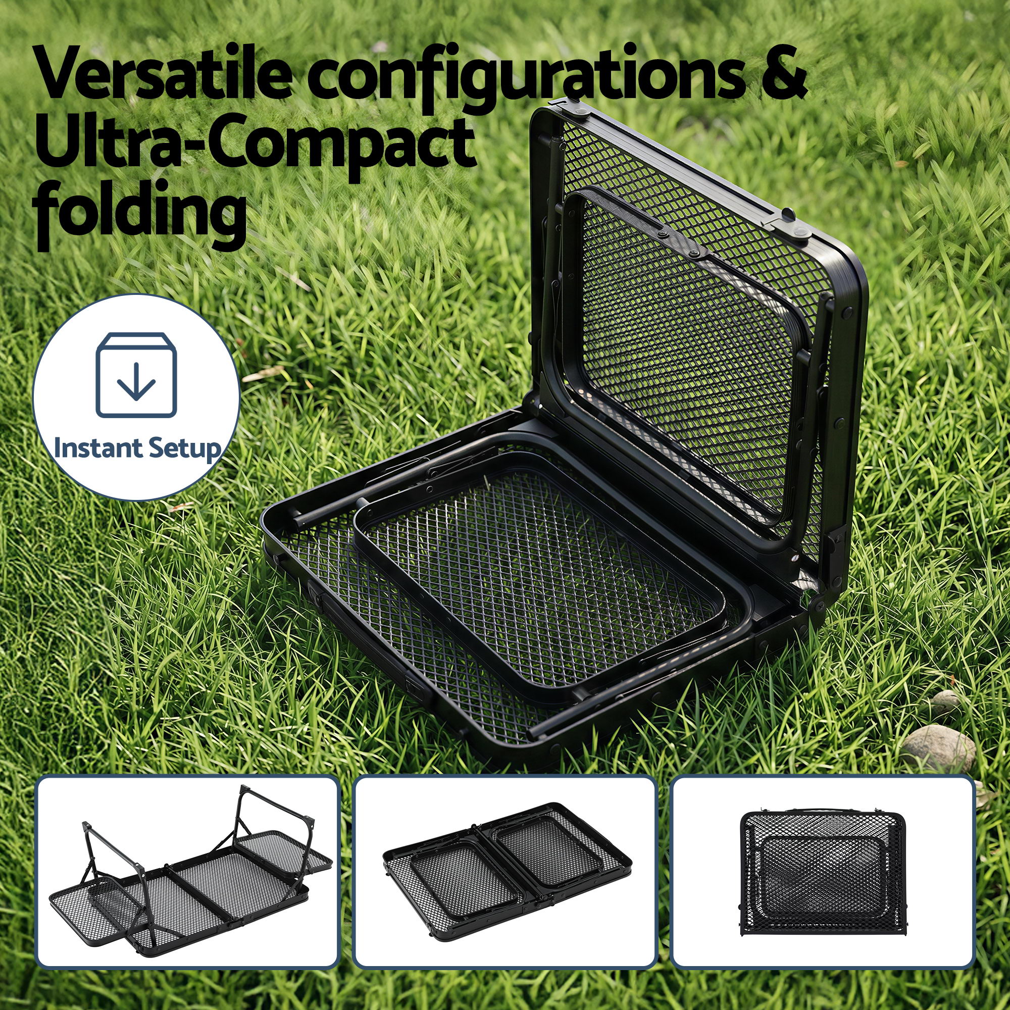 Weisshorn Camping Table Mesh Desktop Lightweight Portable Outdoor Folding Grill Desk - Image 5