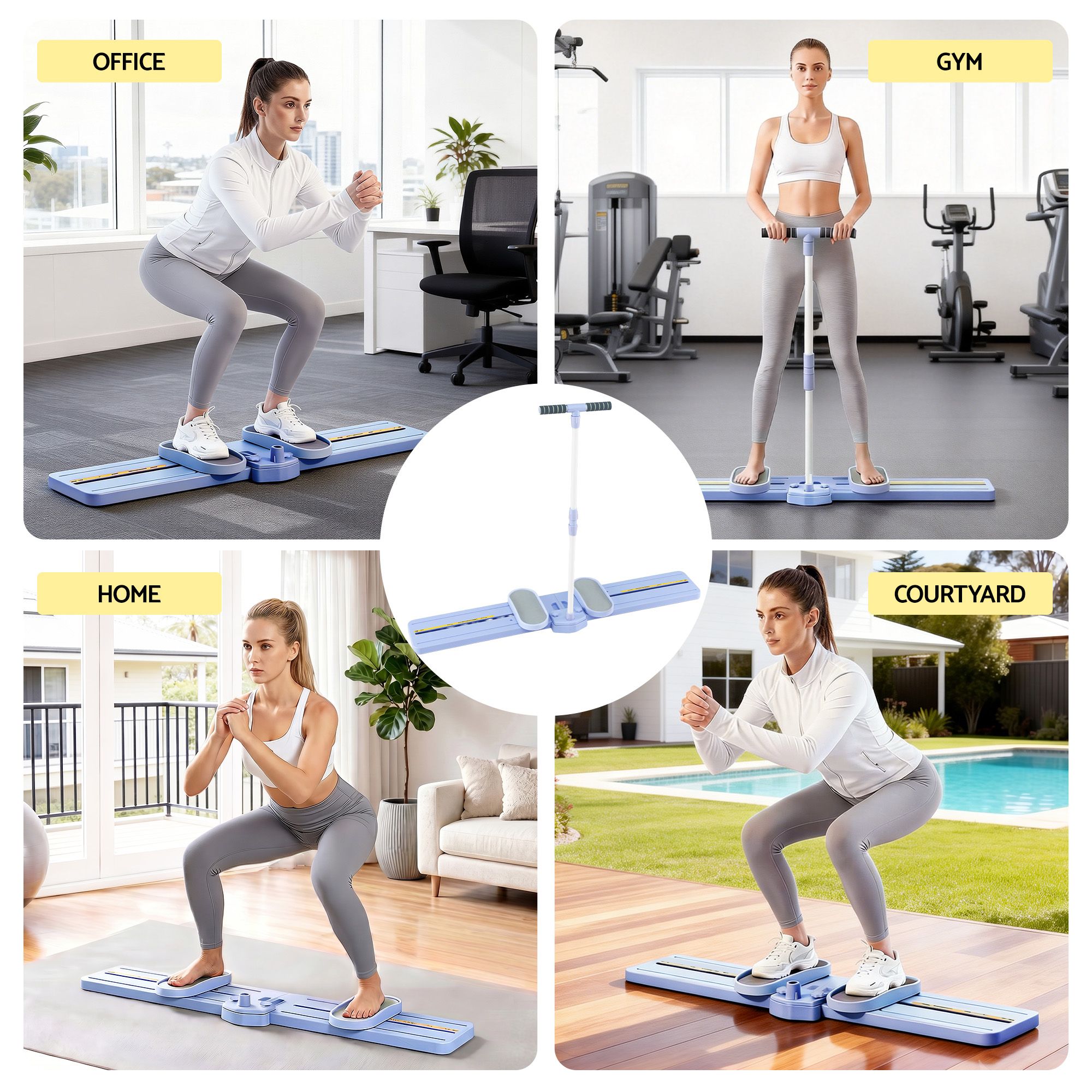 Everfit Thigh Hip Exerciser Home Ski Leg Trainer Machine Fitness Cardio Foldable - Image 8