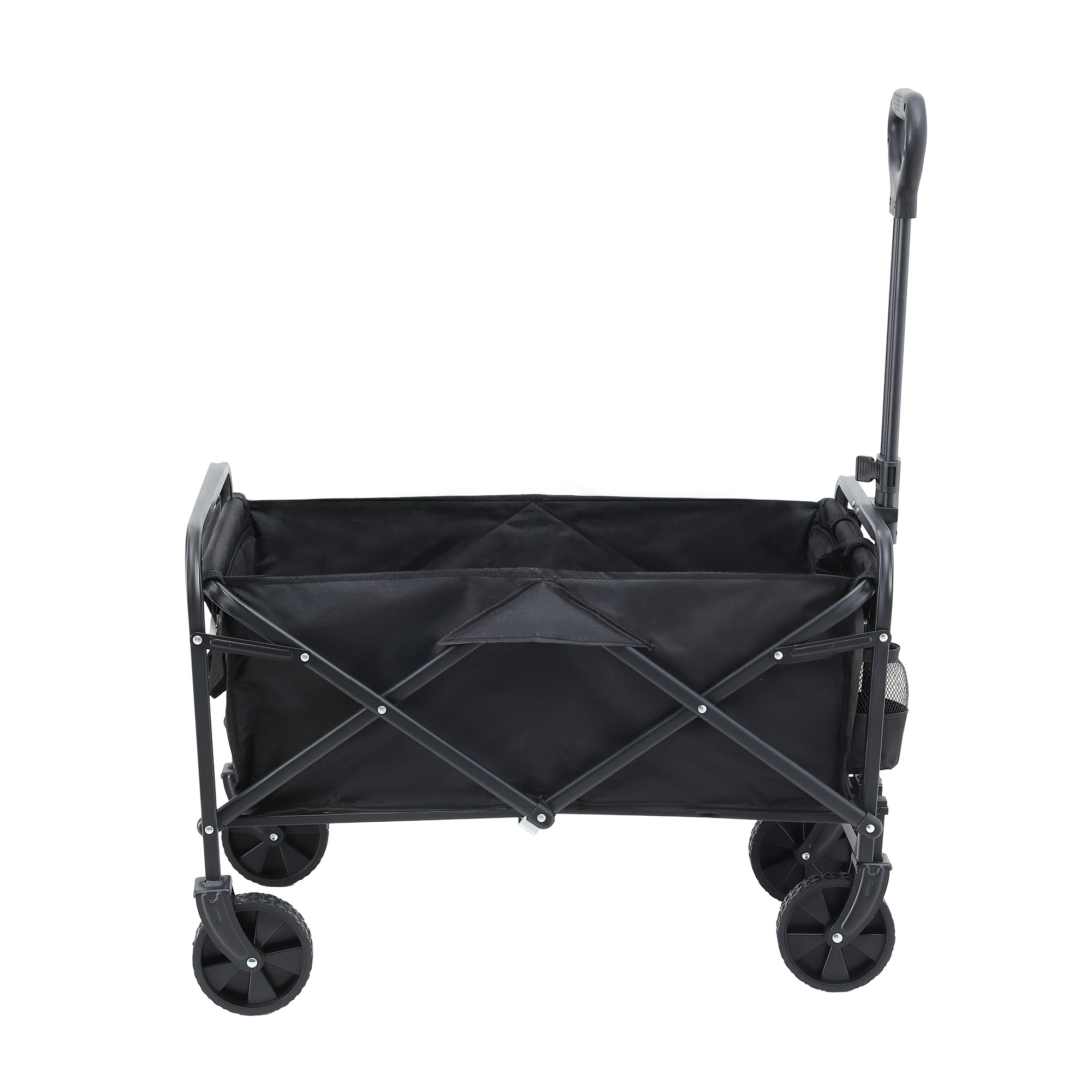 Gardeon Garden Cart Folding Trolley Camping Wagon Barrow Outdoor Beach Black - Image 4
