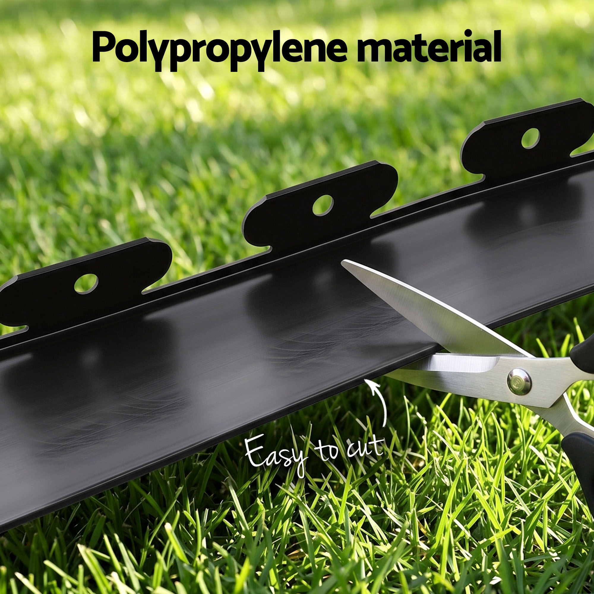 Green Fingers Garden Edging 33ft 30pcs Flexible Garden Border Plastic Lawn Edging Black - Image 5