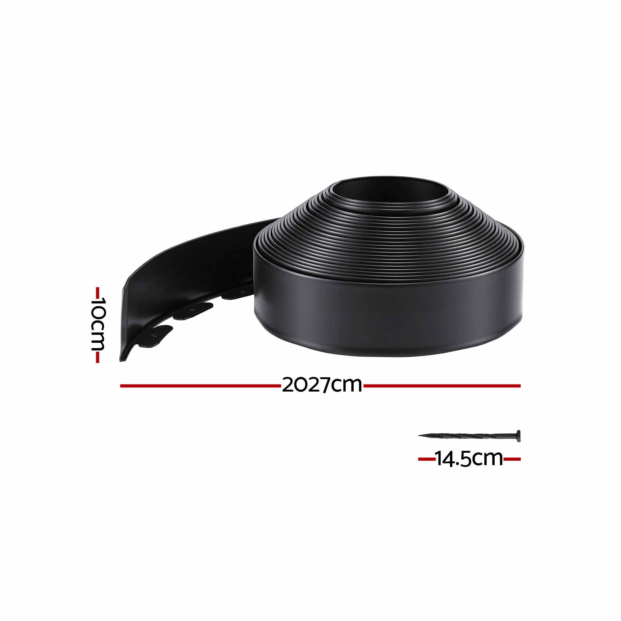 Green Fingers Garden Edging 60ft 30pcs Flexible Garden Border Plastic Lawn Edging Black - Image 2