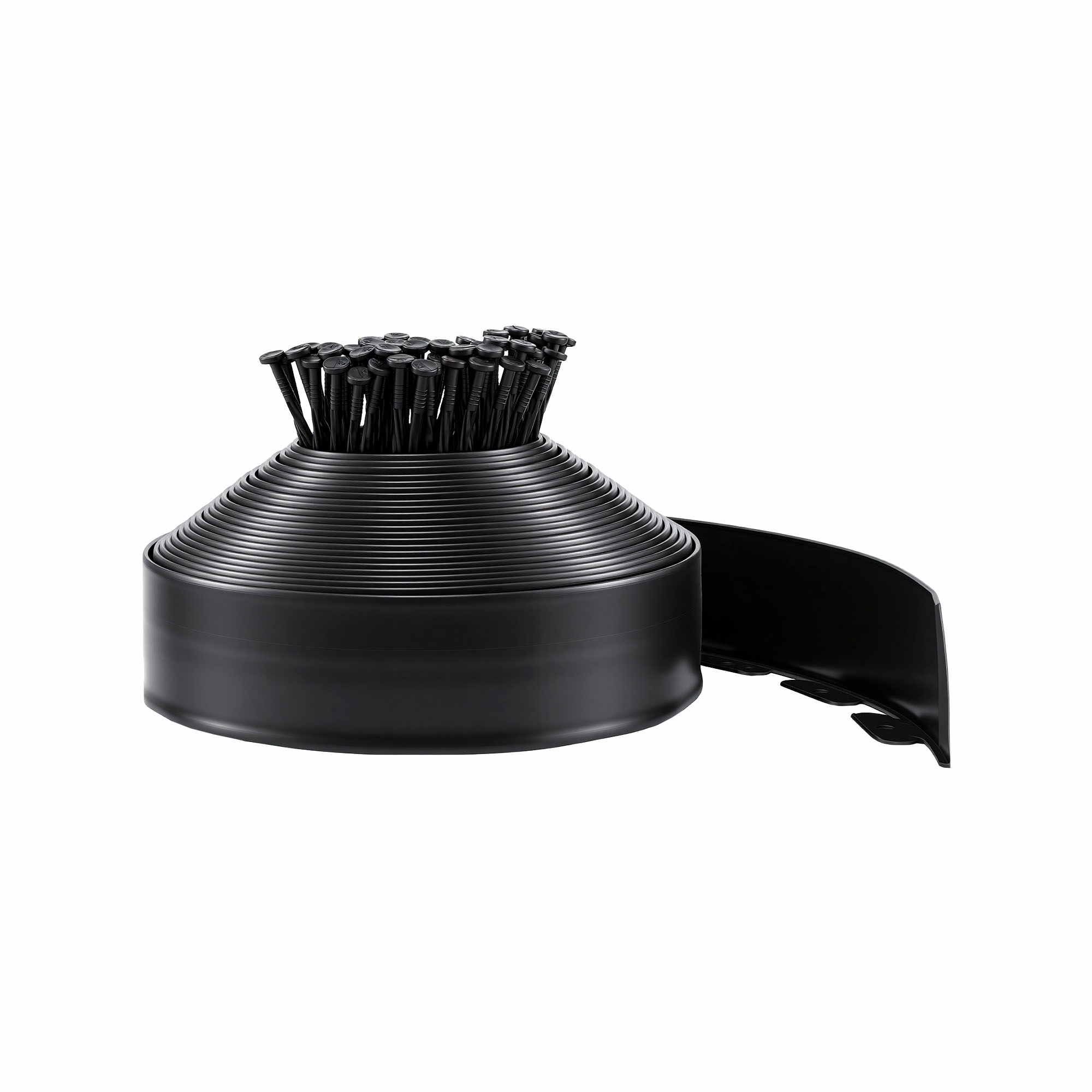 Green Fingers Garden Edging 60ft 30pcs Flexible Garden Border Plastic Lawn Edging Black - Image 3