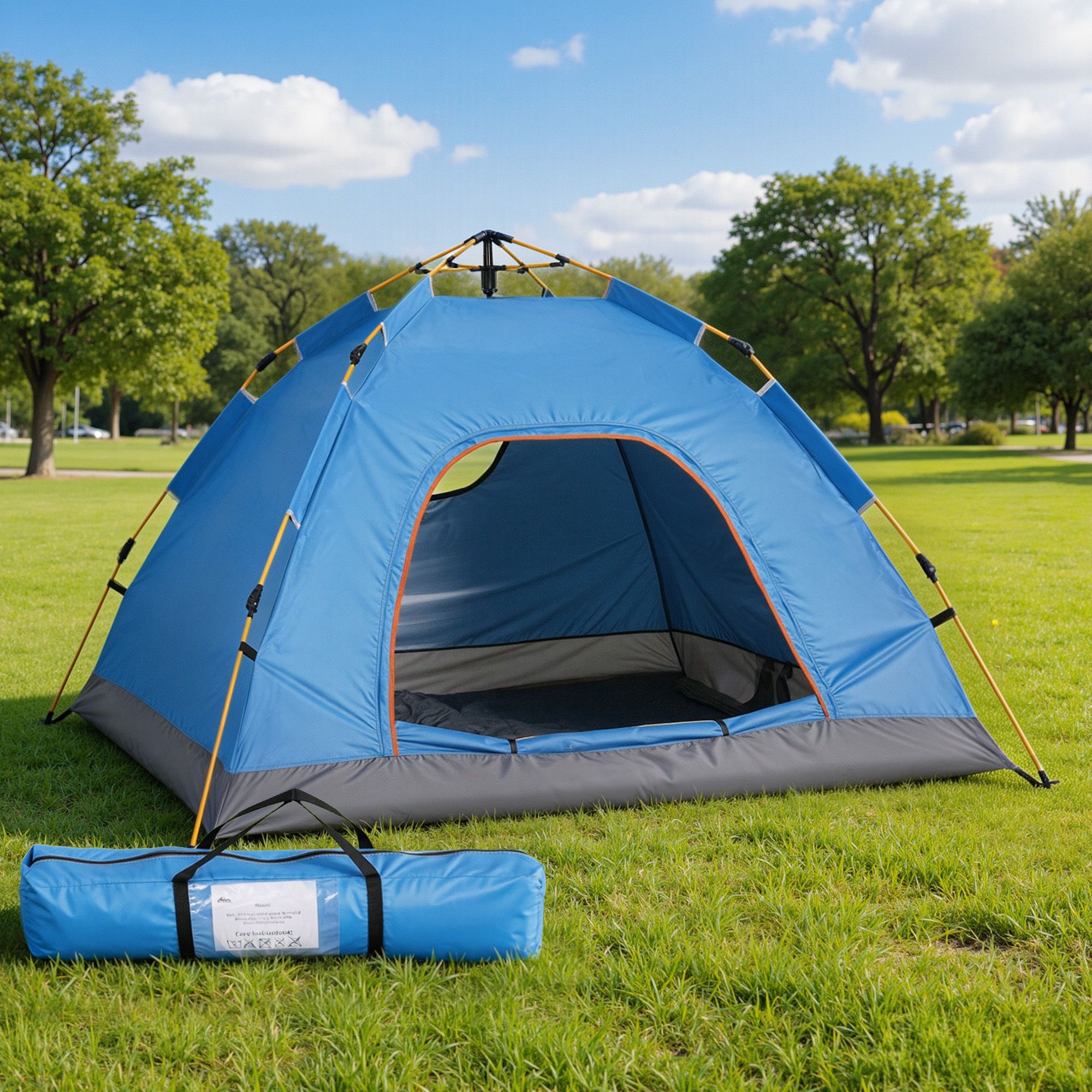 Weisshorn Camping Tent Instant Tent Pop up 2 Person Outdoor Hiking Tents Hiking Blue - Image 1