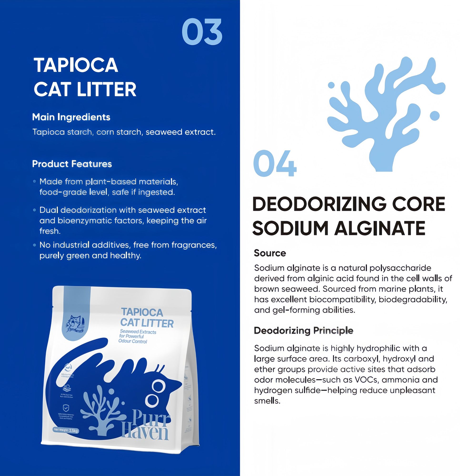 PurrHaven Tapioca Clumping Cat & Kitty Litter, 7.5kg (3 Pack),Dust Free,Multi-Cat,Easy to Clean,Odour Neutraliser,Rapid Liquid Absorption,Non-Toxic Formula - Image 5