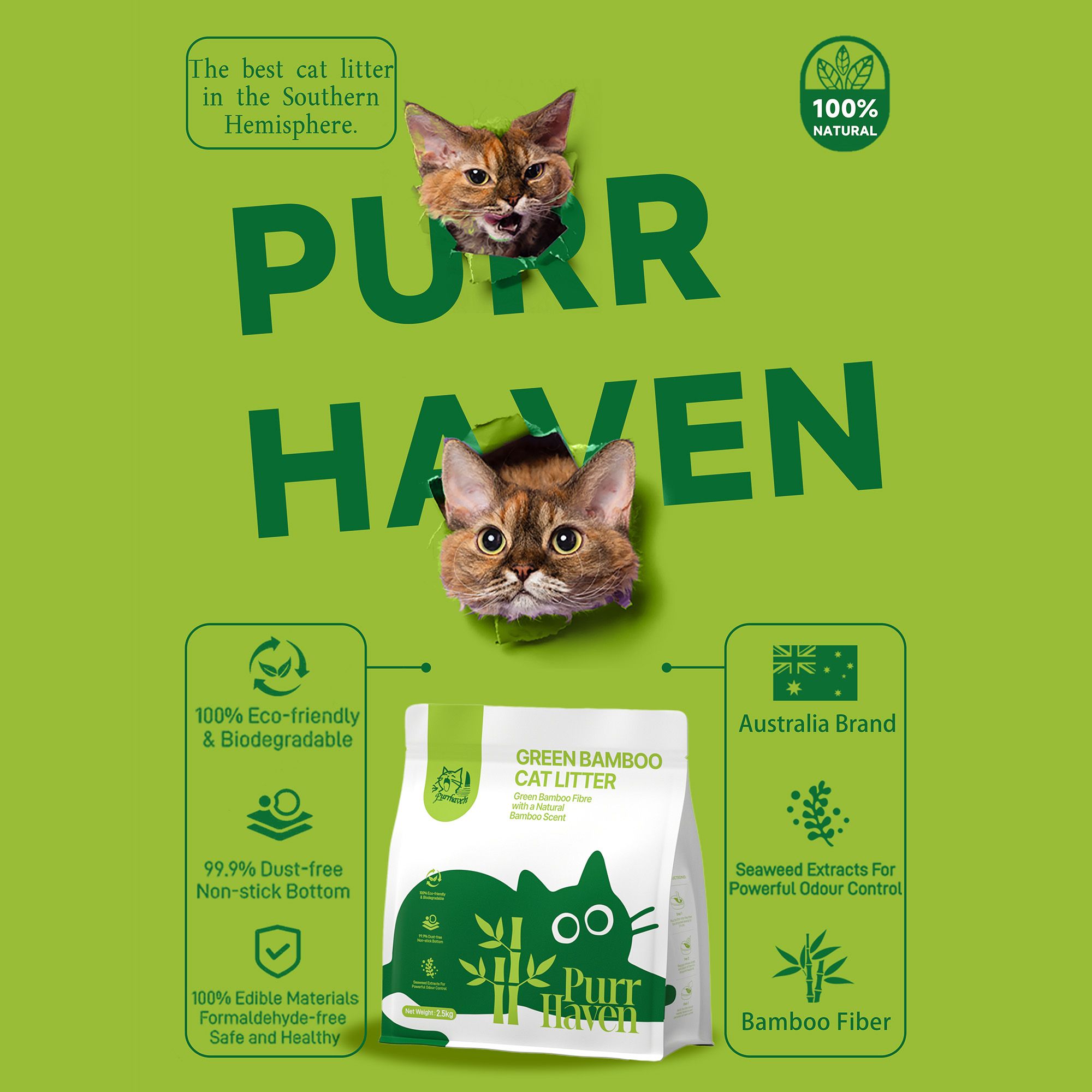 PurrHaven Tapioca Clumping Cat & Kitty Litter, 7.5kg (3 Pack),Dust Free,Easy to Clean,Odour Neutraliser,Rapid Liquid Absorption,Non-Toxic Formula - Image 4