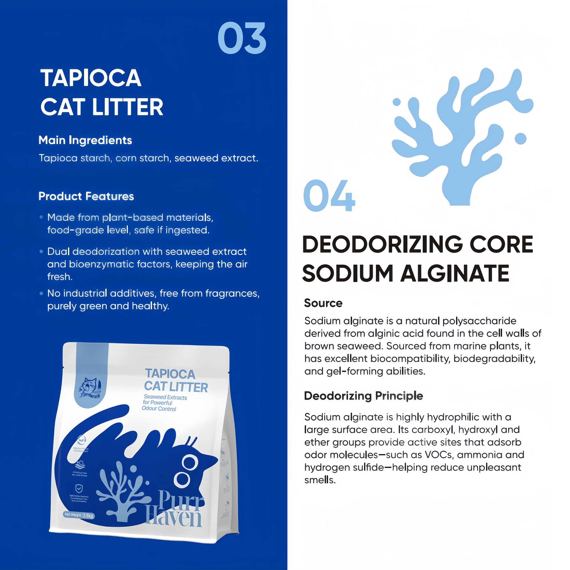 PurrHaven Tapioca Clumping Cat & Kitty Litter, 30kg (12 Pack),Dust Free,Plant-Based,Easy to Clean,Odour Neutraliser,Rapid Liquid Absorption,Non-Toxic Formula - Image 5