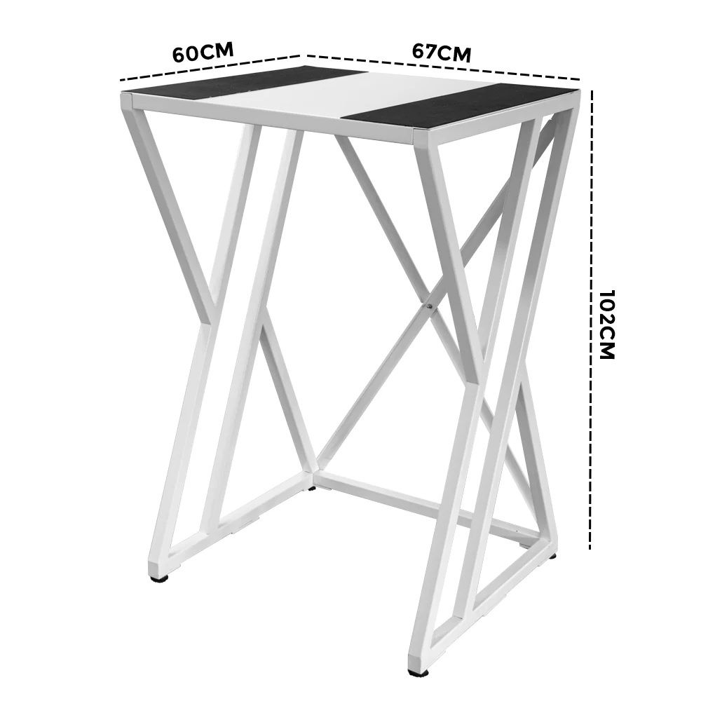 Dryer Stand Over Front Loading Washing Machine, 100kg Heavy Duty Steel Stacking Kit, 102x67x60cm Space Saving Shelf for Small Home, Anti-Slip Rubber Surface, Fits Tumble Dryers & Washers, White - Image 4