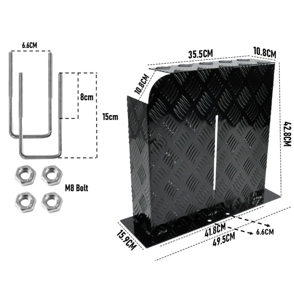 Alpen Outdoor Base 2mm Aluminum Diesel Heater Fuel Tank Cover, Heavy Duty Protective Guard for 10L 15L Tanks, Simple Installation,Left Side,Safe UV & Impact Shield, Ideal for Camping & RV - Image 3