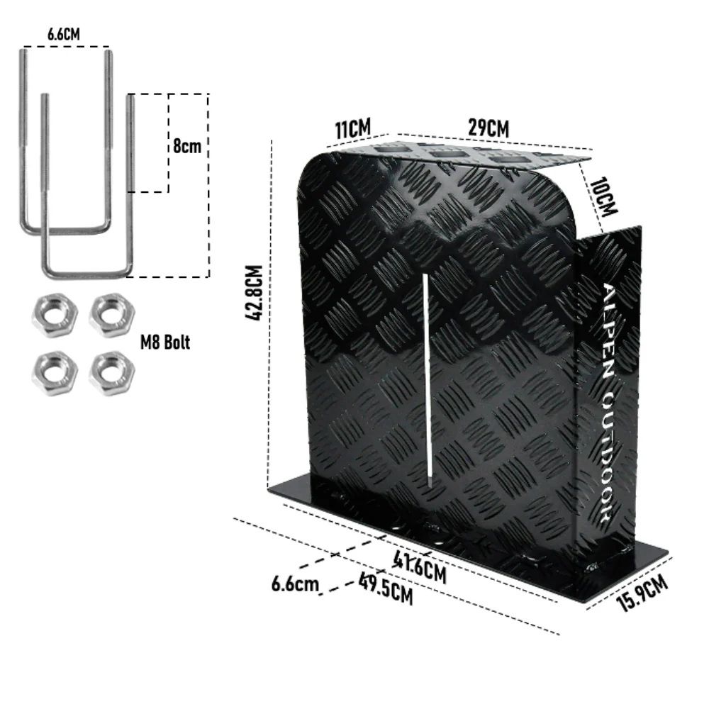 Alpen Outdoor Base 2mm Aluminum Diesel Heater Fuel Tank Cover, Heavy Duty Protective Guard for 10L 15L Tanks, Simple Installation, Double Side,Safe UV & Impact Shield, Ideal for Camping & RV - Image 3