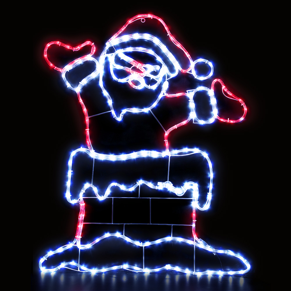 1M Christmas Lights 248 LED Santa Motif Light Decorations Jingle Jollys - Image 1